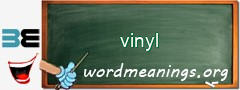 WordMeaning blackboard for vinyl